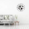 Clock Soccer Ball Pattern Wall Clock 10 Inch Silent Non-Ticking Clocks Battery Operated for Home Living Laundry Room Kitchen Bedroom Office