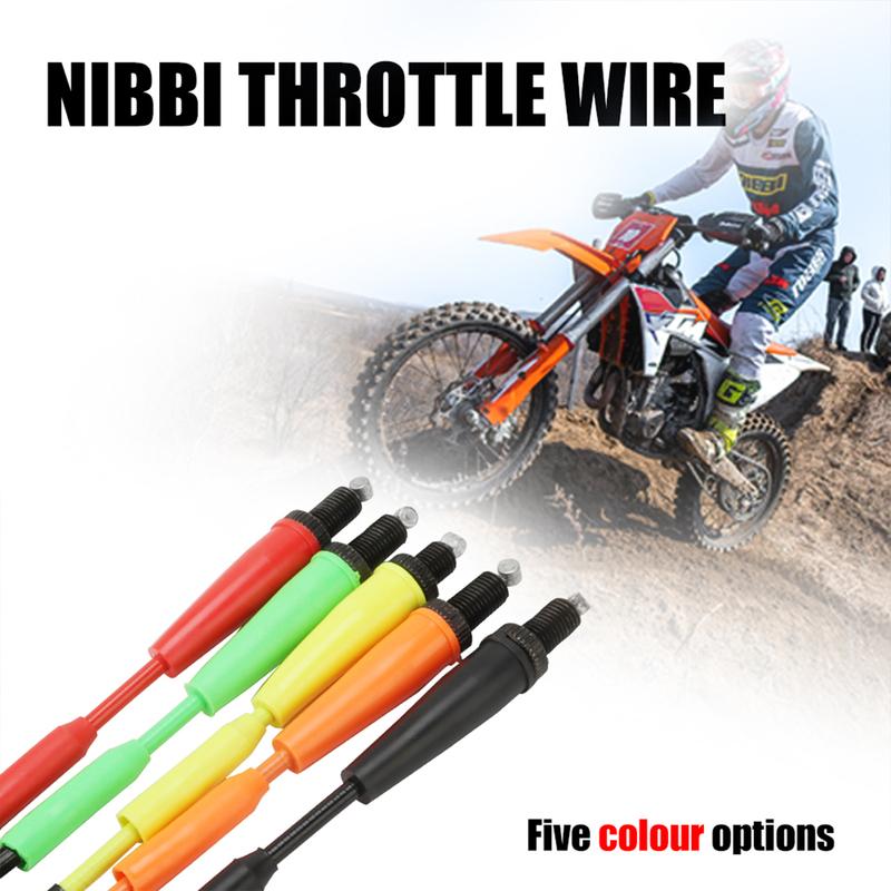 NIBBI Motorcycle Throttle Cable 102cm Connection Throttle Accelerator Adjustable Cable Moving Distance 12cm For Yamaha KTM Motor
