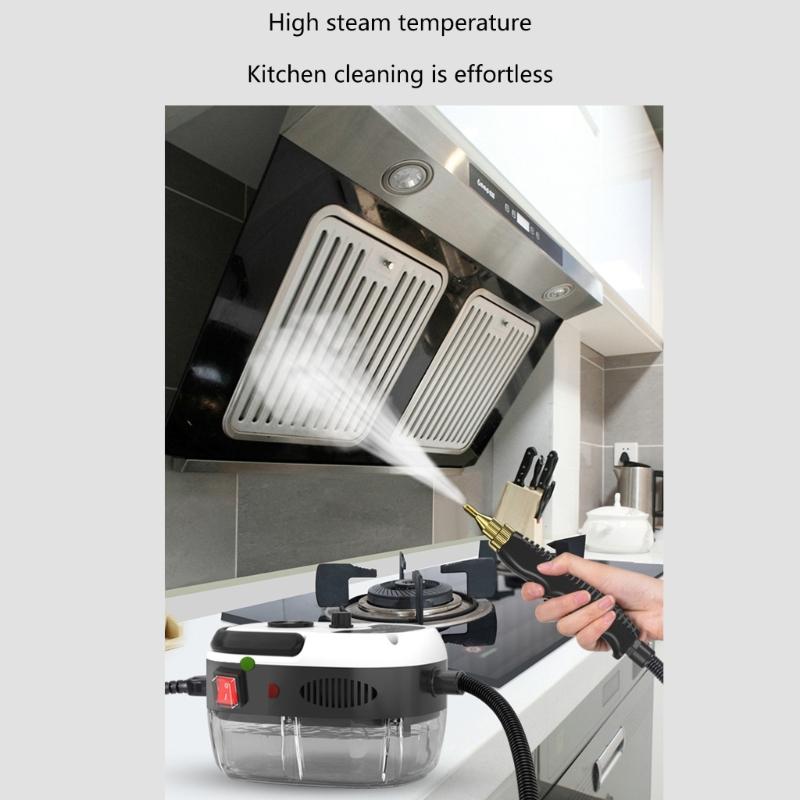 Buharlı Temizleyici 2500W El Tipi Buharlı Temizleyici 6 Hızlı Yüksek Basınç Sıcaklık Buharlı Temizleme Makinesi Fırça Başlıkları ile