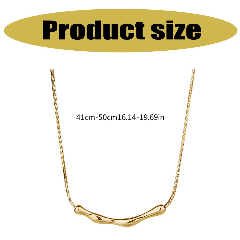 Titanium Steel Collarbone Chain Necklace Unique Pendant Necklace Fashion Short Necklace Metal Texture Present for Women