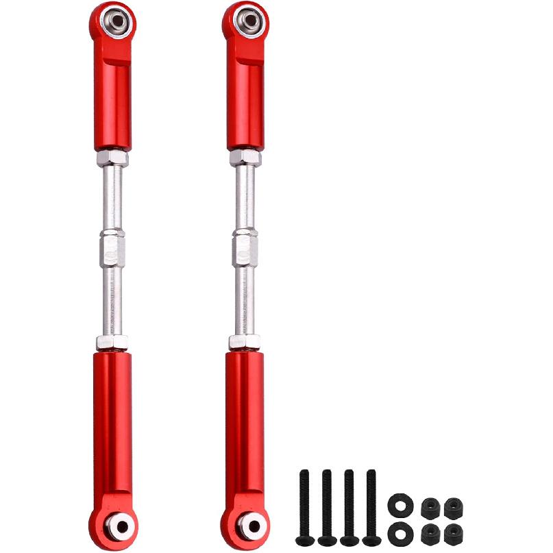 Aluminum Rear Suspension Links Kit Steering Linkage Turnbuckles and Camber Links for Arrma 1/8 Kraton/Notorious 6S BLX Upgrades Parts (Red)