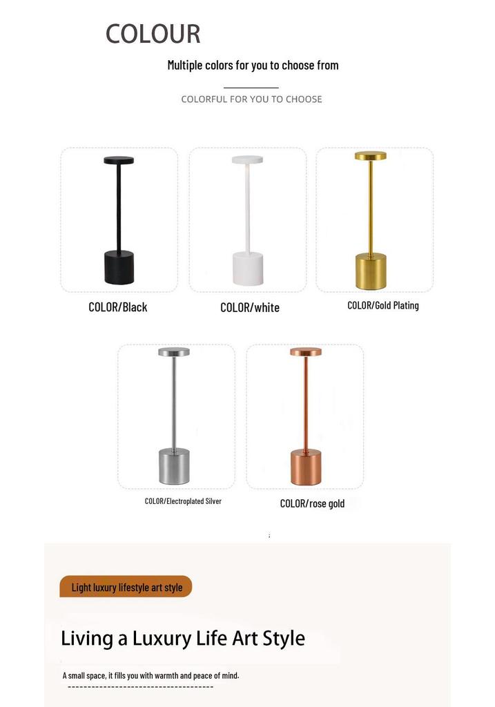 LED I-Beam Desk Lamp: Rechargeable Wrought Iron Bedside & Atmosphere Light for Bedroom or Bar.