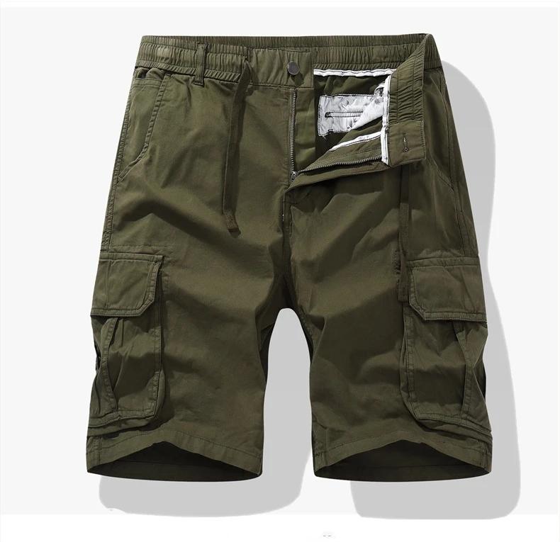 2026 Summer Mens Cargo Shorts Men Loose Multi Pocket Casual Pants Male Army Green Trousers Mens Workwear Daily Wear Bottoms
