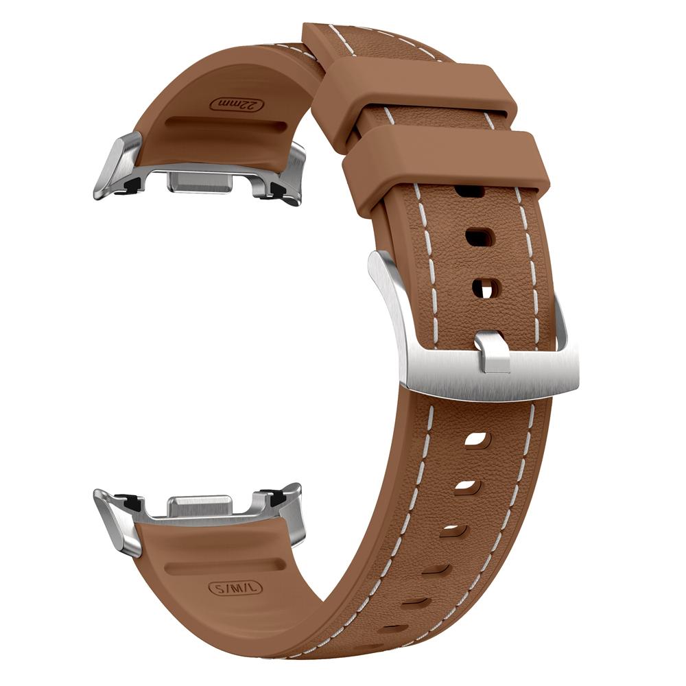 Bracelet Hybride Silicone+Cuir Pour Samsung Galaxy Watch 8 Classic 46mm Bracelet Sport Pour Watch 8 44mm 40mm Bracelets Montre