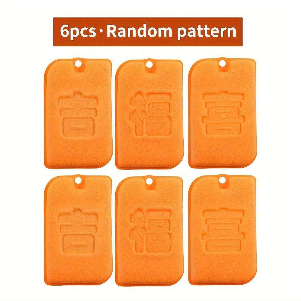 

6 шт. губки для мытья посуды в китайском стиле, кухонная щетка для масла с антипригарным покрытием, бытовая салфетка для мытья посуды, двухсторонний чистящий хлопок, волшебный ластик 6pcs-Random Pattern оранжевый