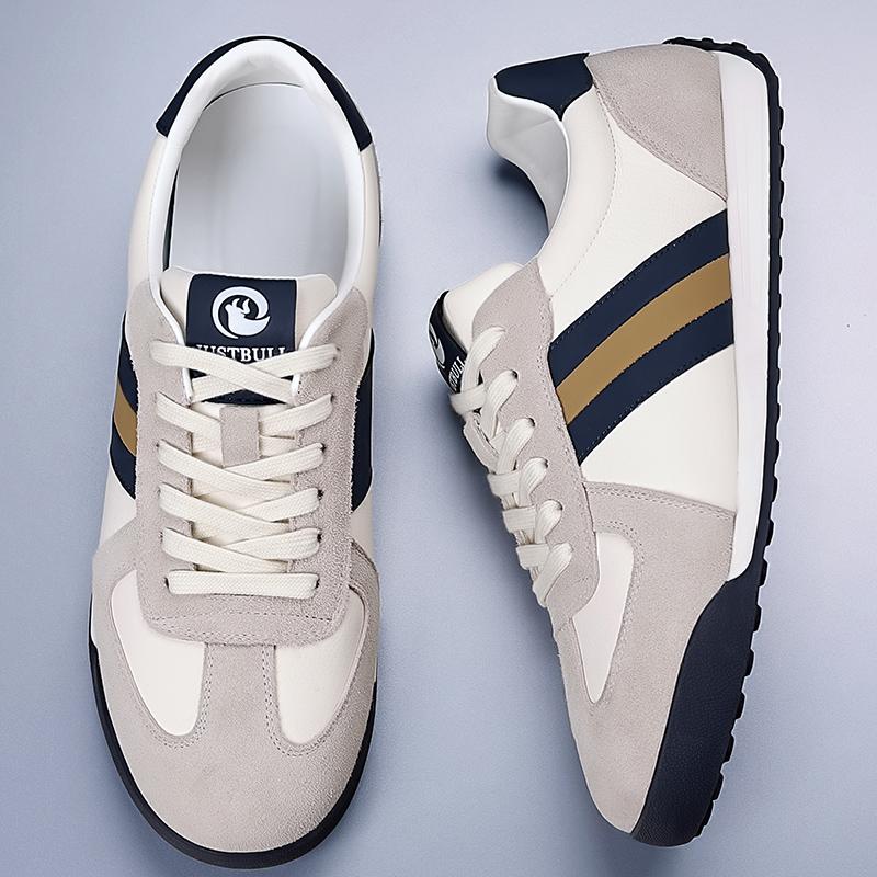 

Fashion 2025 New Casual Shoes for Men Comfortable Male Vulcanize Shoes Design Sneakers Man Leather All-match Breathable Skate Shoes 44 белый