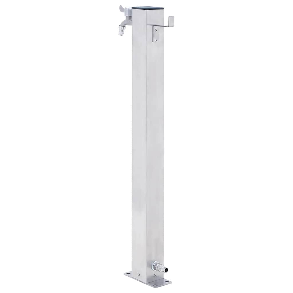 Vidaxl Kran Ogrodowy Na Kwadratowym Słupku, 40 Cm, Stal Nierdzewna