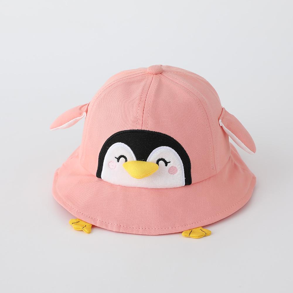 

Girls Soft Sun Hat 50CM 1-3 Years Baby Cute Penguin Fisher Cap Boys Girl s Sun Hat Spring Summer Infant Fisherman Hat Thin 50CM розовый