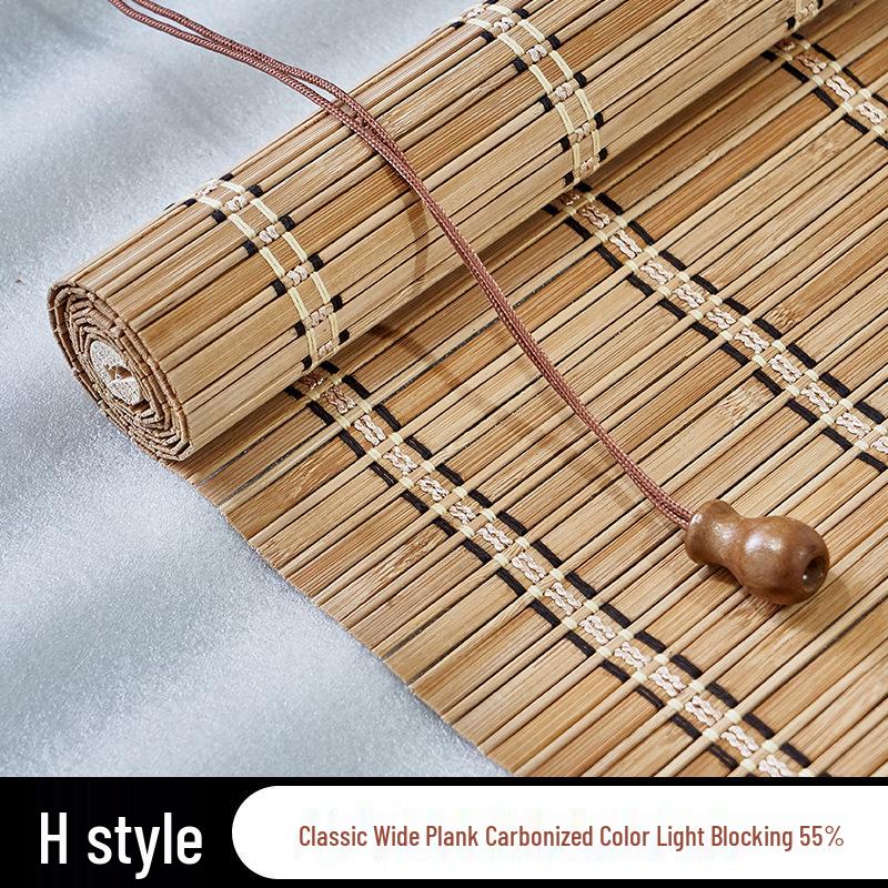 Bamboo Roller Blind Sunshade: Window or Door Curtain for Tea Rooms, Restaurants, Hotels - Ideal for Decoration and Partition.