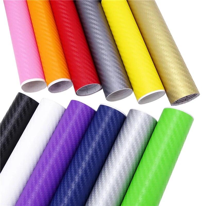 127cmX20cm 3D Vinylová fólie z uhlíkových vláken Samolepky na auto Vodotěsný Car Styling Wrap Auto Vozidlo Detailing Doplňky pro auto Motocykl