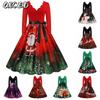 Fashion Spring Autumn Long Sleeve  V-Neck Casual Dresses