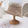 Fashionable Round-Top Sun Hat Elegant Pearl Middle-aged Mother Hat Sun-Shielding Lightweight Bucket Hat Shopping Malls