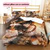 Cartoon Pattern Bedding Quilt Set Quilt Cover Pillowcase Home Decoration Birthday Gift (1 * Duvet Cover + 2 * Pillowcase, Without Core)