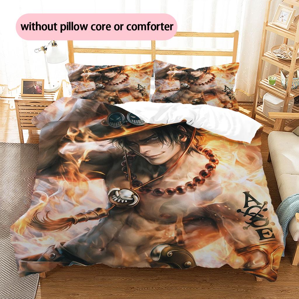 Cartoon Pattern Bedding Quilt Set Quilt Cover Pillowcase Home Decoration Birthday Gift (1 * Duvet Cover + 2 * Pillowcase, Without Core)