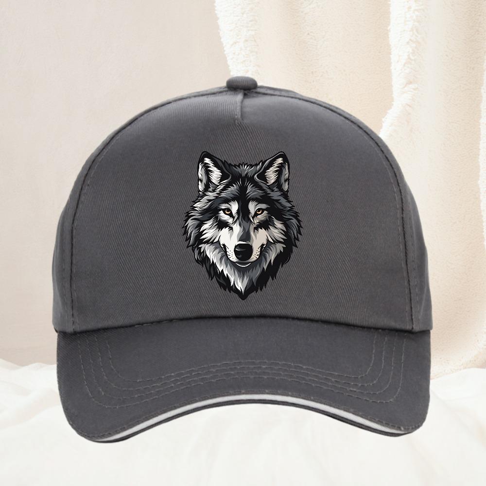 Unisex Washed Cotton Wolf Howl Dad Hat Baseball Cap Unisex Women Golf Sport Sun Protection Adjustable Outdoor Hiking Caps