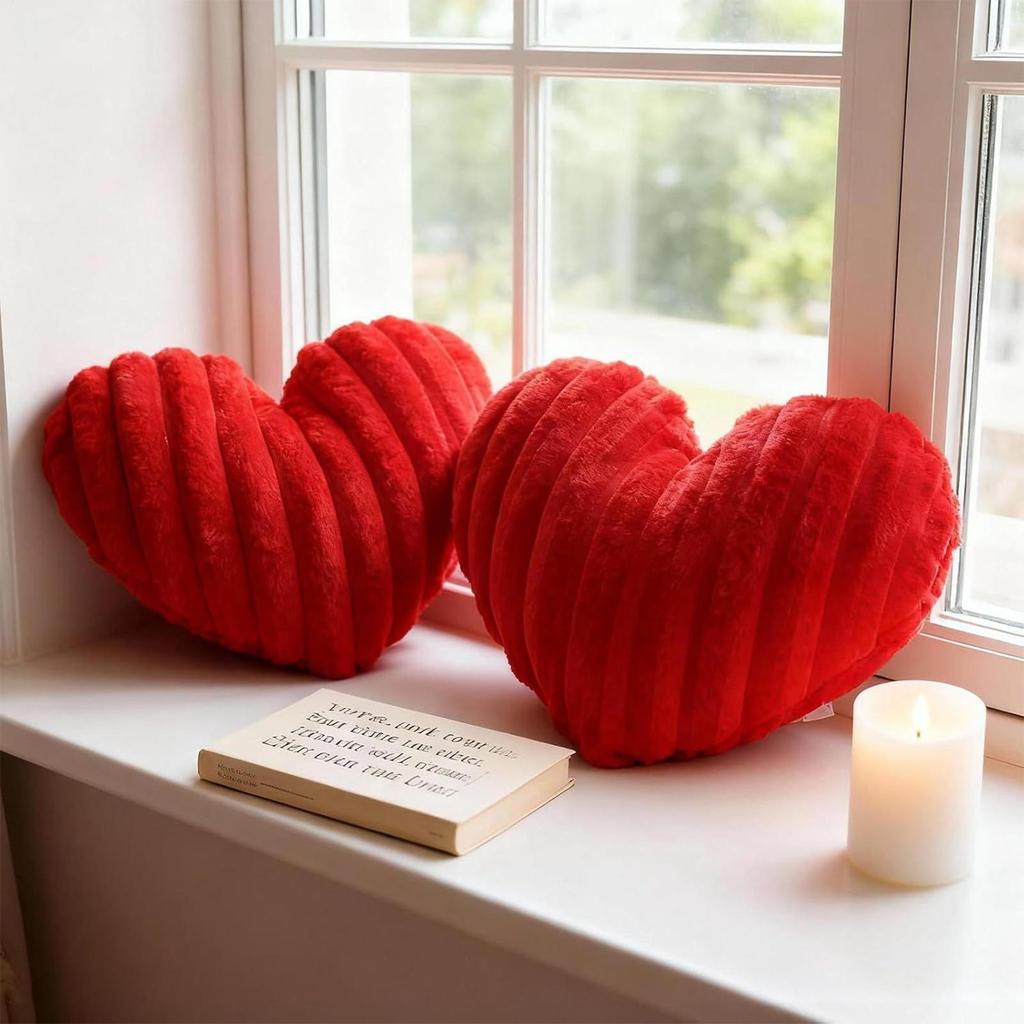 Heart Throw Pillow Stuffed Plush Toys Soft Cartoon Dolls Home Decor Comfortable Funny Gift Birthday Present Home Decor