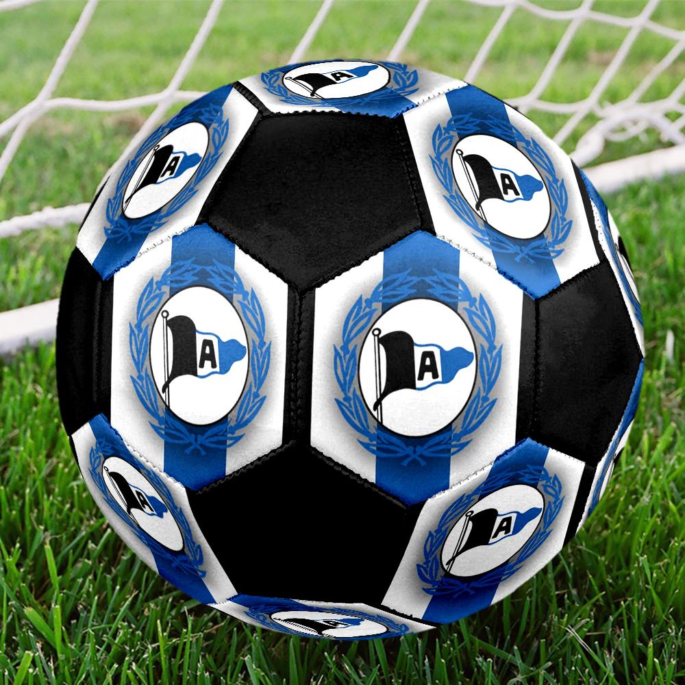 Arminia Bielefeld Indoor Soccer Ball Colorful Machine Stitched PVC Size 5 Team Training Competition Ready Durable High-Bounce Cool Sports Gift