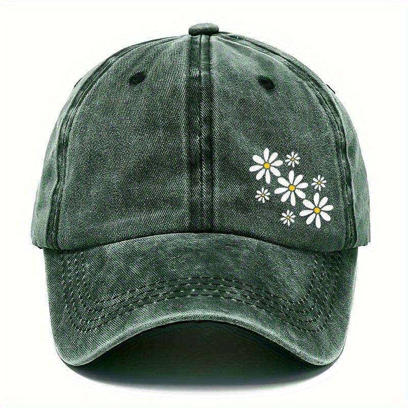 

Men s retro sunflower print baseball cap suitable for beach and outdoor activities, summer style adjustable Adjustable зелений
