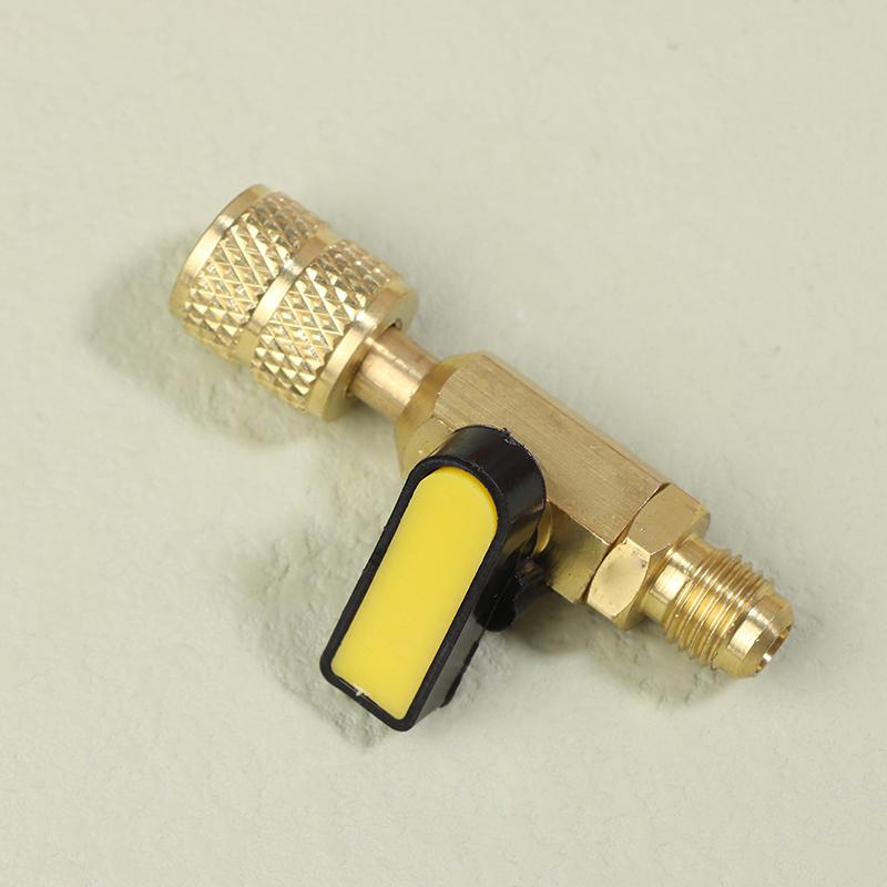 Klimatizační chladivo kulový ventil 1/4" Sae přímý uzavírací ventil pro R134A R410A R22 R12 plnicí hadice Ac chladivo