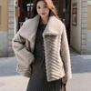 Popular high-end Hepburn style short Coat for women's Winter Mink coat Ladies Fur Jackets Fur Car Strip Mink Jacket