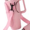 Water Bottle Bag Anti Slip Portable Double Layers Water Bottle Holder with Handle Fit for Stanley 40 Oz Insulated Tumblers Pink