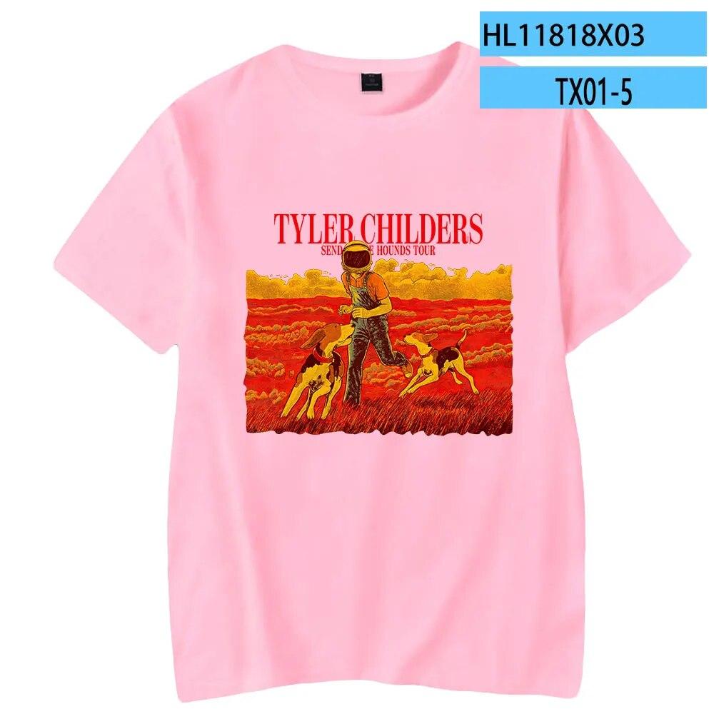 Tyler Childers Merch 2023 Send in the Hounds Tour Tričko Unisex Tričko s krátkým rukávem Tričko Dámské Tričko Unisex Módní Oblečení Unisex