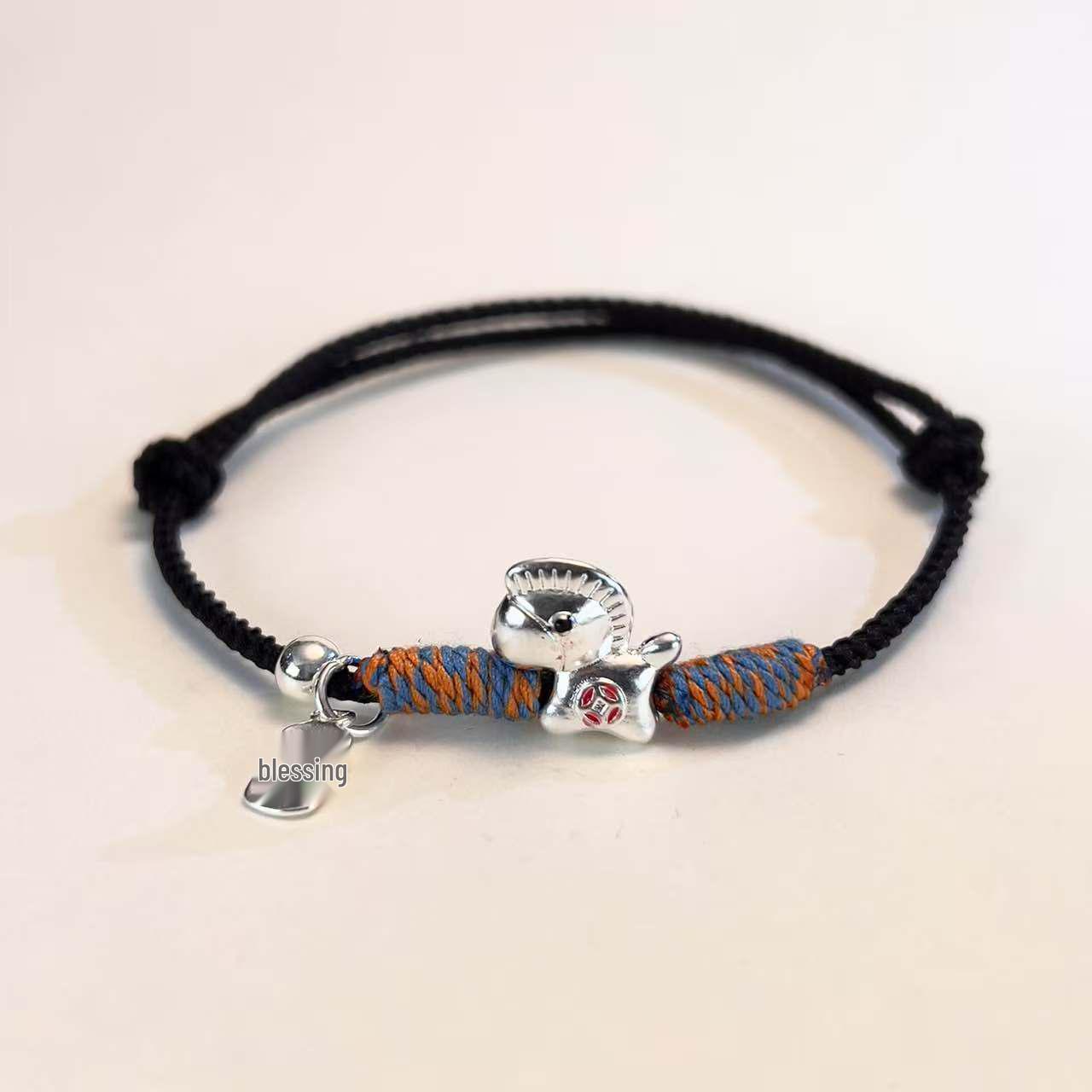 S999 Sterling Silver Zodiac Horse Red String Bracelet - New Year Wealthy Mascot