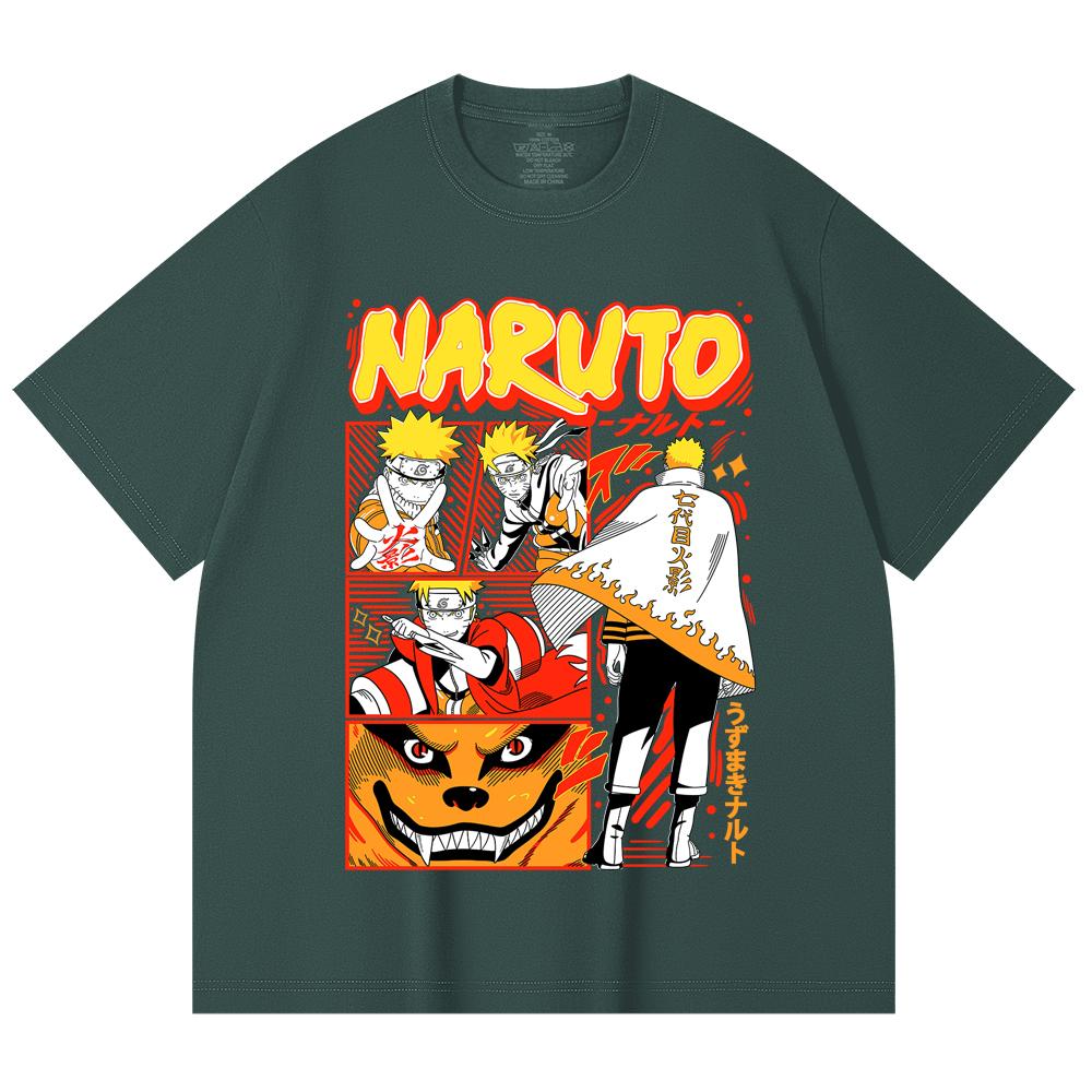 230 Gsm 100% Cotton Naruto V2 Hokage Print Unisex Heavy Cotton T Shirt