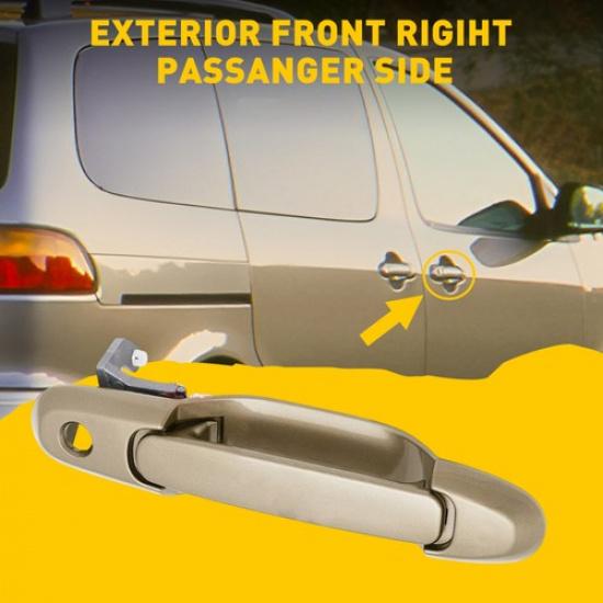 Beige Front Exterior Door Passenger Handle Right Side For Toyota 1998-03 Sienna