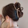 High-End Rhinestone Hair Claw: Sparkling Korean-Style Large Hair Clip for Women