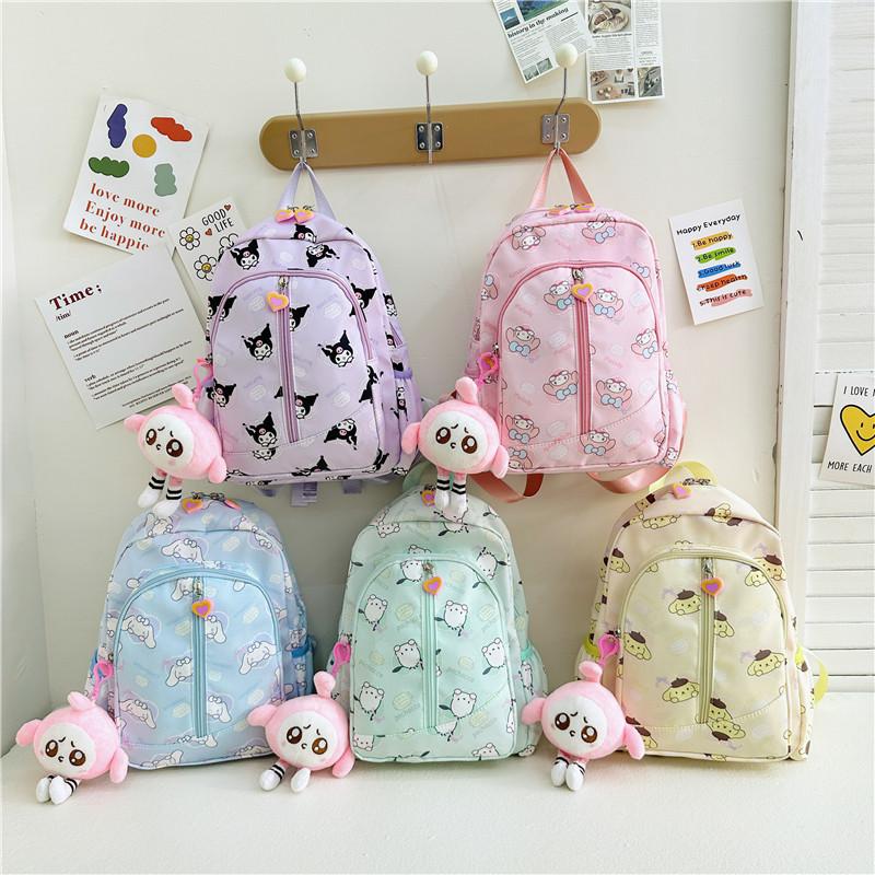 New Cartoon Canvas Backpack For Kids Outdoor Travel Sweet Style 20-35l Capacity Girls