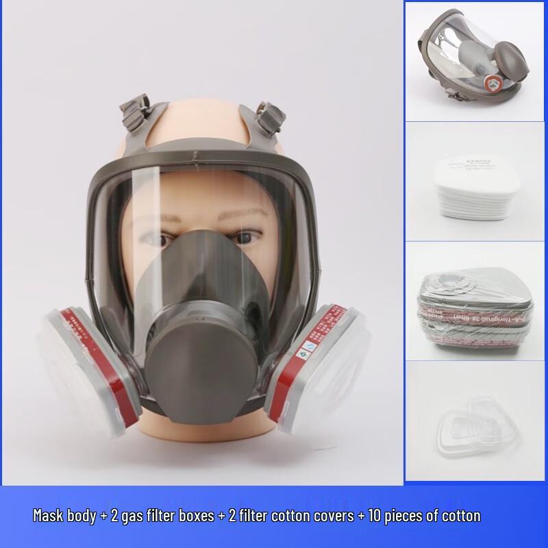 Industrial Full Face Respirator Mask Kit