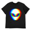 Alien Head Trippy Vaporwave Techno Rave Edm Music Festival T-Shirt New Edition Plus Size Men Clothing