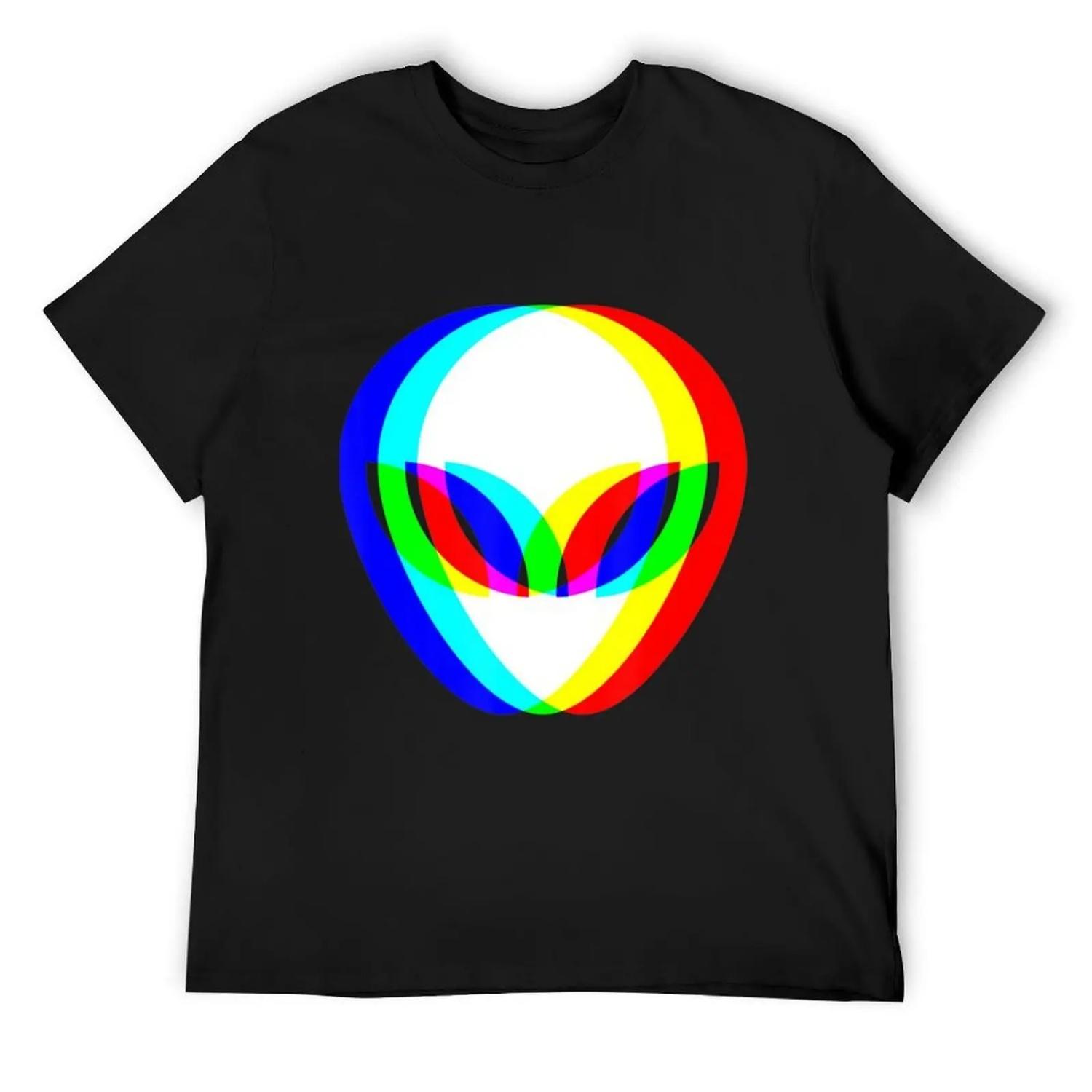 Alien Head Trippy Vaporwave Techno Rave Edm Music Festival T-Shirt new edition plus size men clothing S
