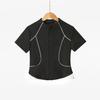 Women's Quick-Dry Short Sleeve Sports Top: Zipper Slim Fit Cycling, Yoga, Running Jacket for Summer Fitness