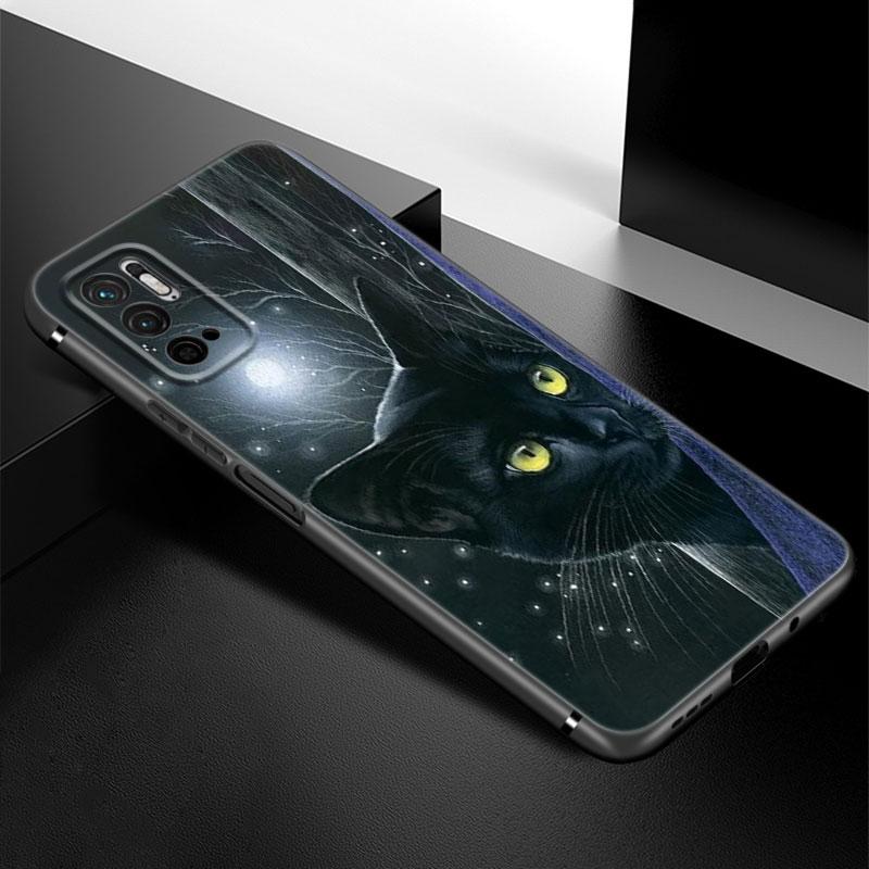 

Чехол для телефона с черным кошачьим взглядом для Xiaomi Redmi Note 7 8 9 10 Lite 11 11E 11T 12 Pro 11S 4G 10T 5G 8T 9S 10S, черный чехол из ТПУ Redmi Note 12 Pro 5G