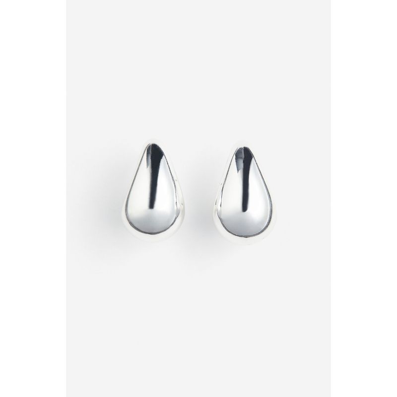 

HM Popular Jewelry Trendy Earrings Shiny Metal Fashion Silver Thick Type Dome Jewelry Earrings 1230963 Silver M