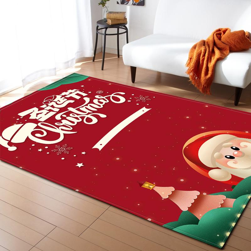 Christmas Living Room Carpet Bedroom Dining Room Floor Mat Doormat Pattern Can Be
