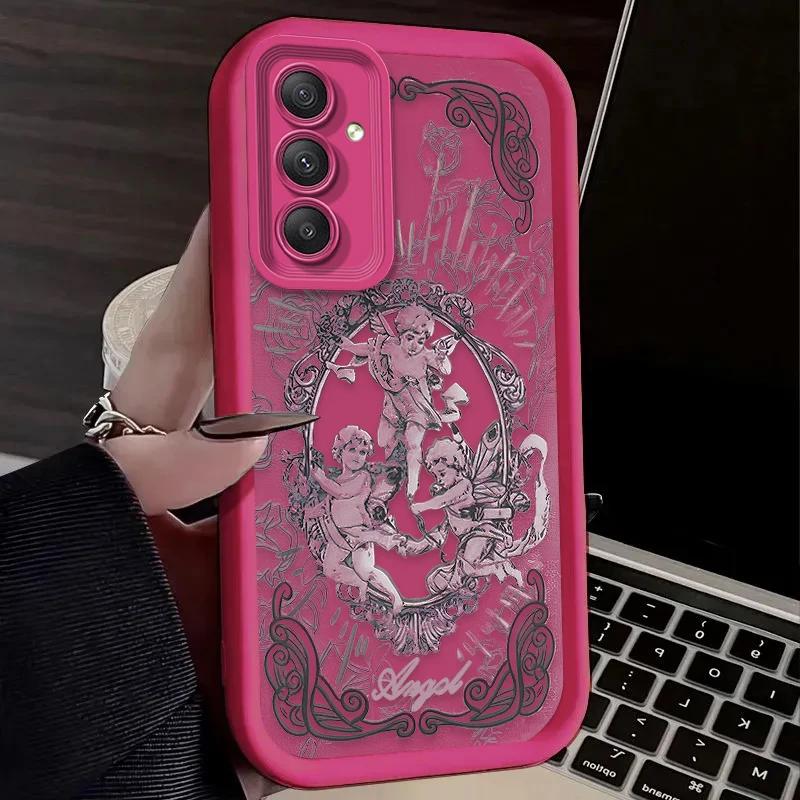Punk Cupid Angel For Samsung Galaxy Case S24 S23 S22 S21 Ultra Plus Fe A55 A54 A53 A52 A35 A25 A15 A14 5G Phone Y2k Cover