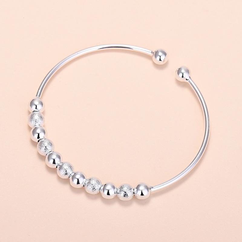 Luxury 925 Silver Bracelets For Women Vintage Starry Sky Carving Adjustable Bangles Party Wedding Fine Jewelry