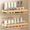 Wooden Material Spice Rack Shelf No Drill Installation Wall Storage Rack  Living Room Use
