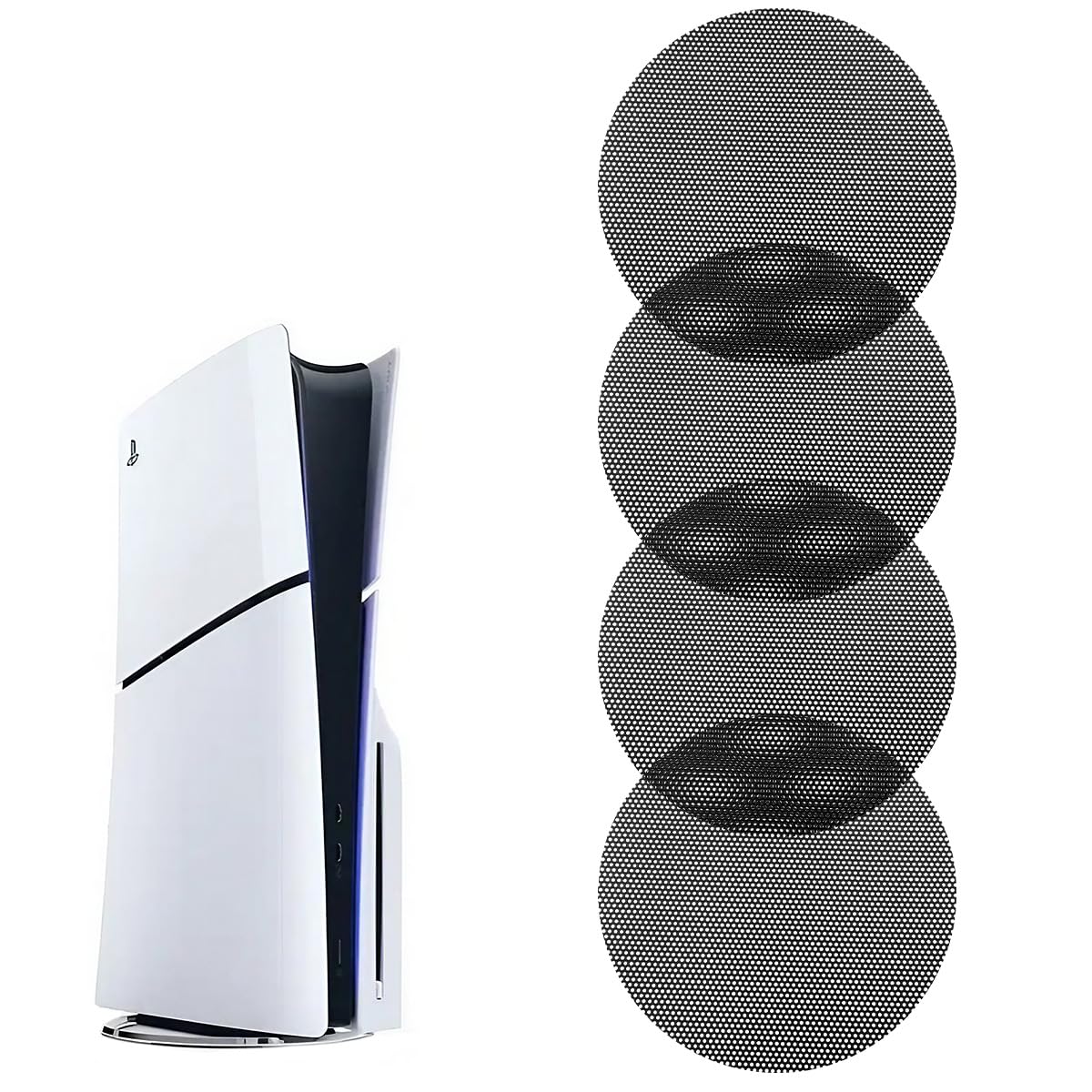 

PS5 Cooling Fan Dust Dust Dustproof Fan Compatible with PS5Slim Filter, Prevention, Cover, Cover, (PS5Slim, 4)