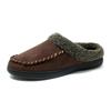 Fashion Men Winter Warm Slippers Fur Slippers Men Plush Slipper Cotton Shoes Non-slip Solid Color Home Indoor Casual Slippers Size 49 50