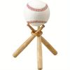 Baseball Stand Baseball Stand Holder Wooden Base Ball Stand Display Holder Ball Not Included