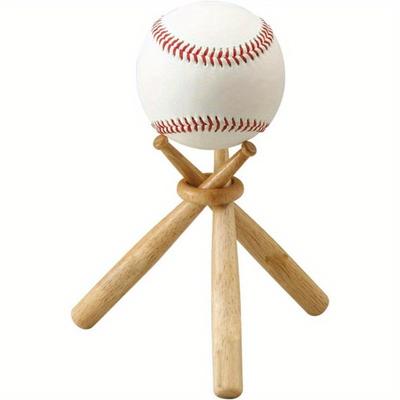 Stojak na piłkę baseballową Uchwyt na piłkę baseballową Drewniany stojak na piłkę baseballową Uchwyt ekspozycyjny Piłka nie jest dołączona