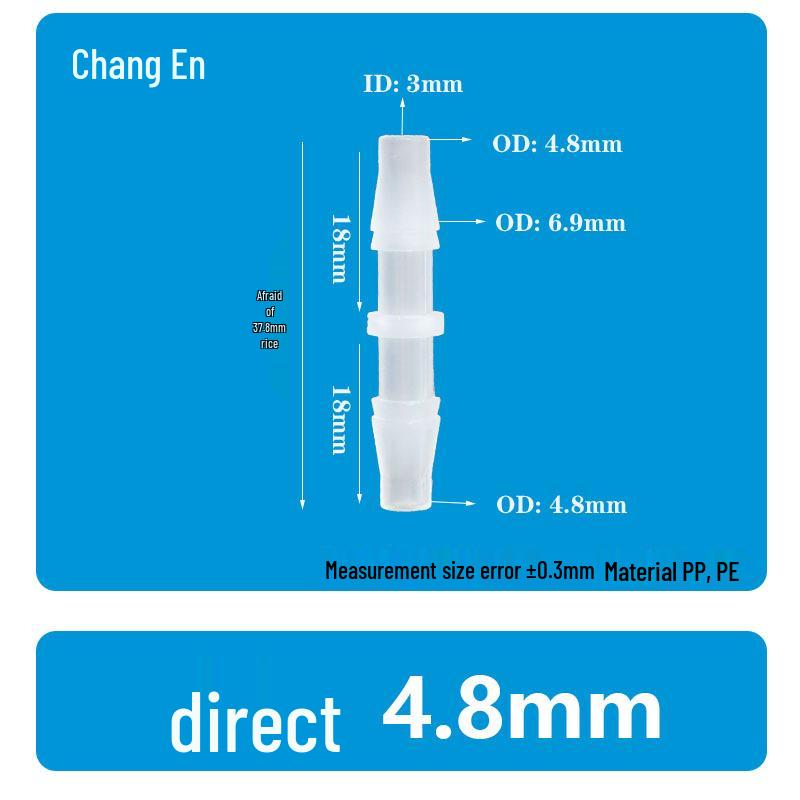 Equal Diameter Plastic Hose Connector for Fish Tanks and Water Pipes