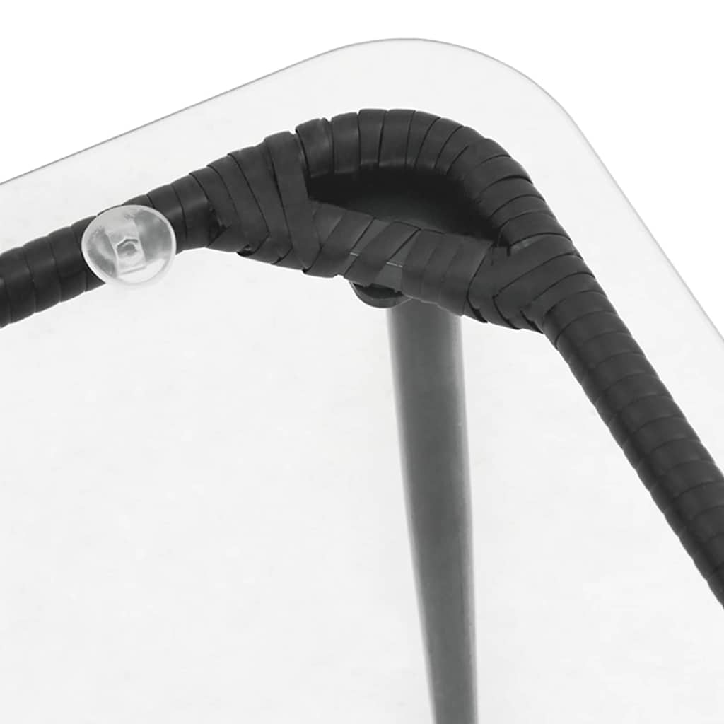Garden Table Black 80 x 40 x 45 cm Poly Rattan