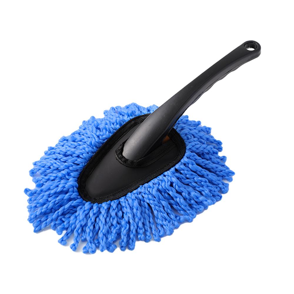 Car Gadget  Auto Exterior Cleaning and Dust Removal Mini Microfiber Soft Bristle Duster Short Plastic Handle Car Accessories