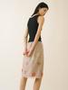 Average Attitude Sheer Floral Skirt_Dusty Taupe