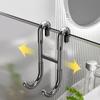 304 Hook Stainless Steel Glass Door Back Hook Hanging Double-Hook Bathroom Metal Non-stick Double-sided S-Hook Clothes-Hook